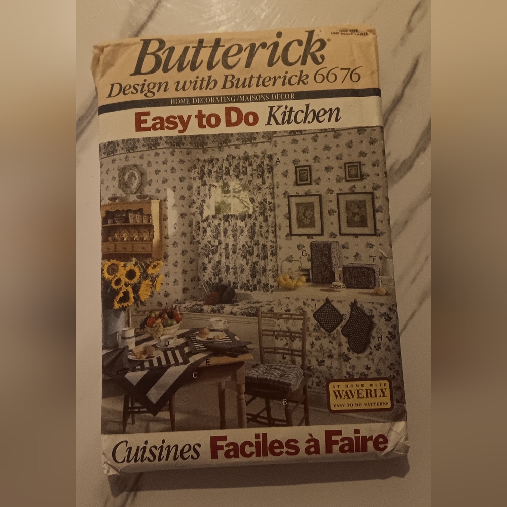 Waverly Easy to Do Kitchen Pattern Set - Blue Floral